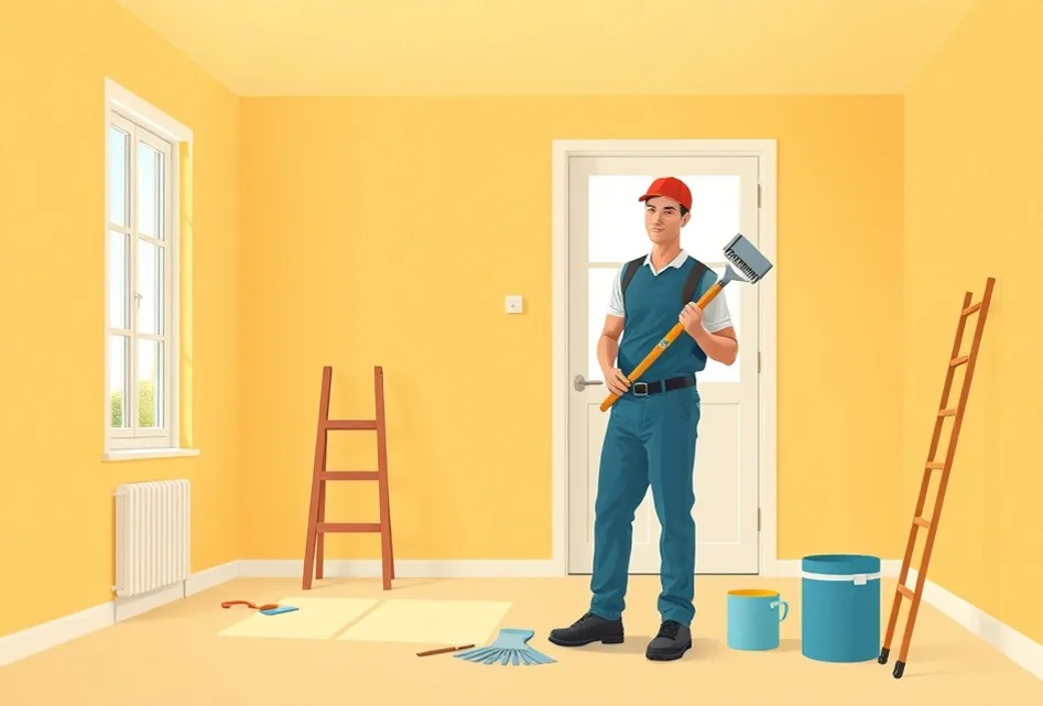 Intérieur rénové après travaux de peinture à Pierrelatte