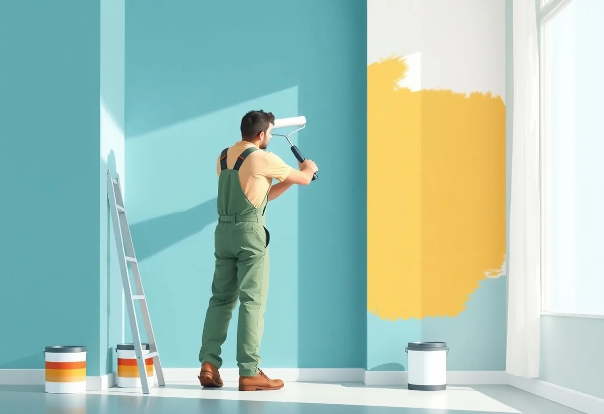 Peintre Pierrelatte 26700 en intervention sur un chantier